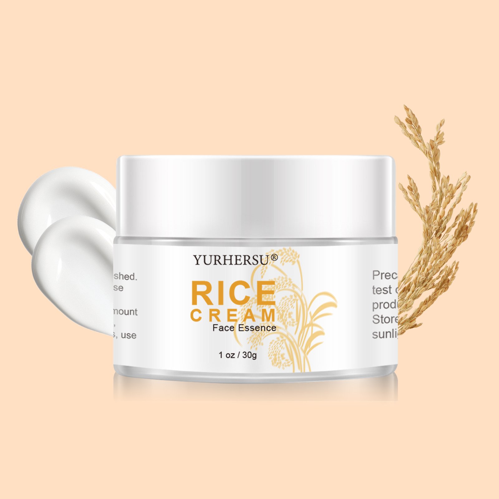 Private Label Korean Skin Care Deep Nourishing Face Whitening Cream Rice Cream