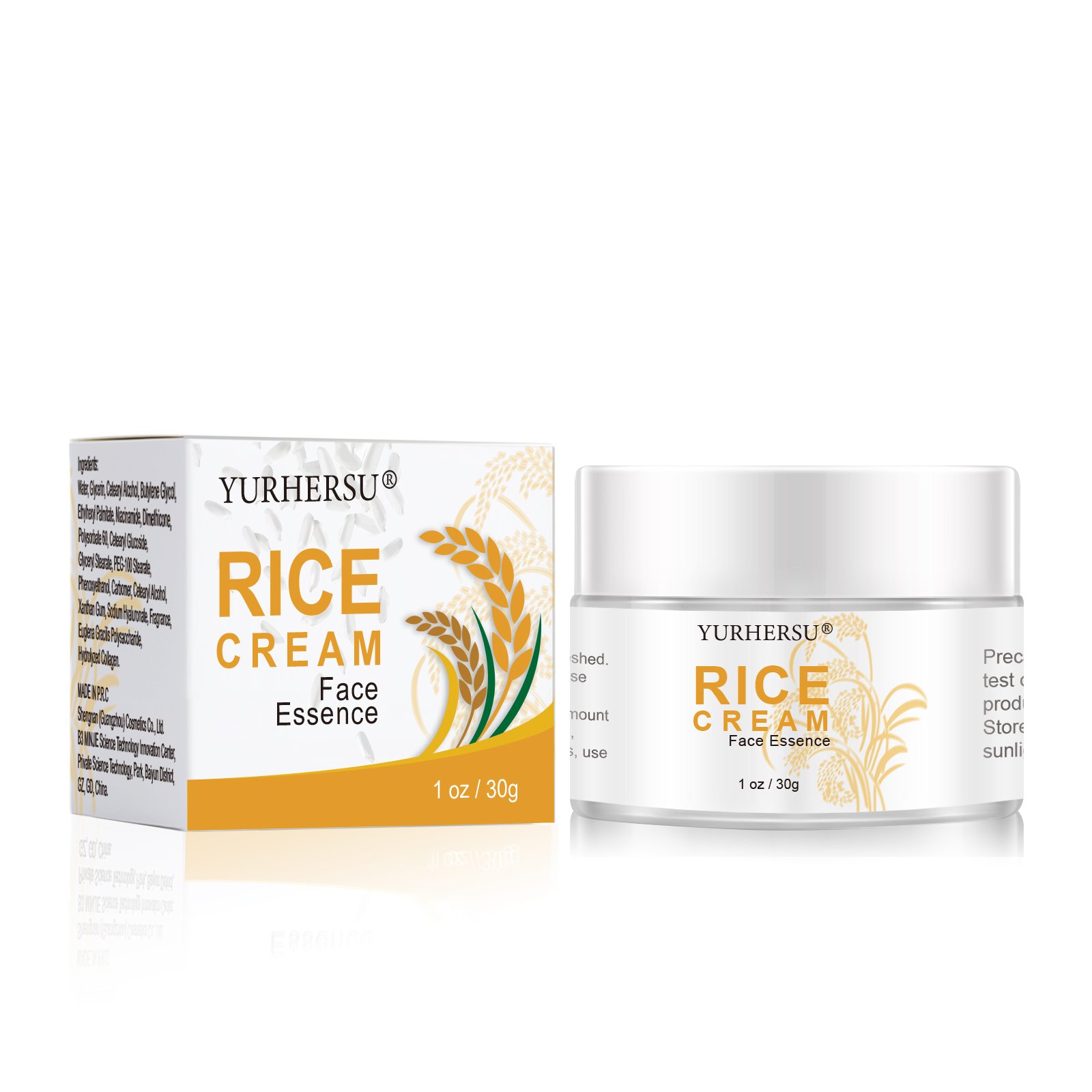 Private Label Korean Skin Care Deep Nourishing Face Whitening Cream Rice Cream