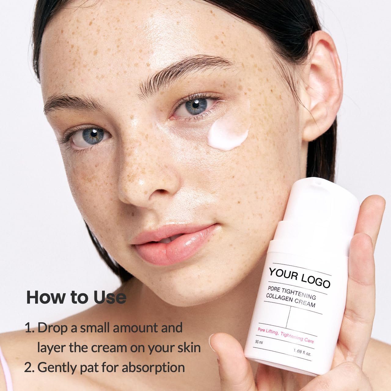 collagen face cream lighten spots facial whitening cream moisturizing skin lock water nourishing hyaluronic acid cream