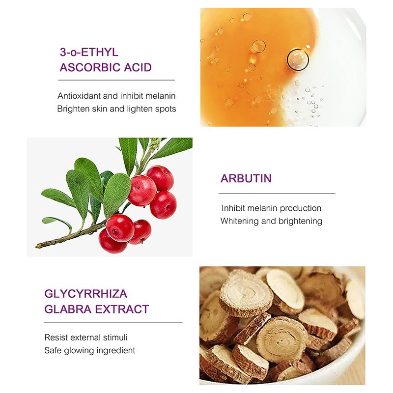 Best Facial Neck Lightening Care Vitamin C Moisturizer Bleaching Dark Spot Removing Skin Whitening Serum Face Cream