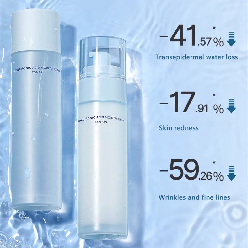 OEM Facial Serum Skincare Products 5 Piece Set Hyaluronic Acid Moisturizing Organic Korean Cosmetics Private Label Skin Care Set