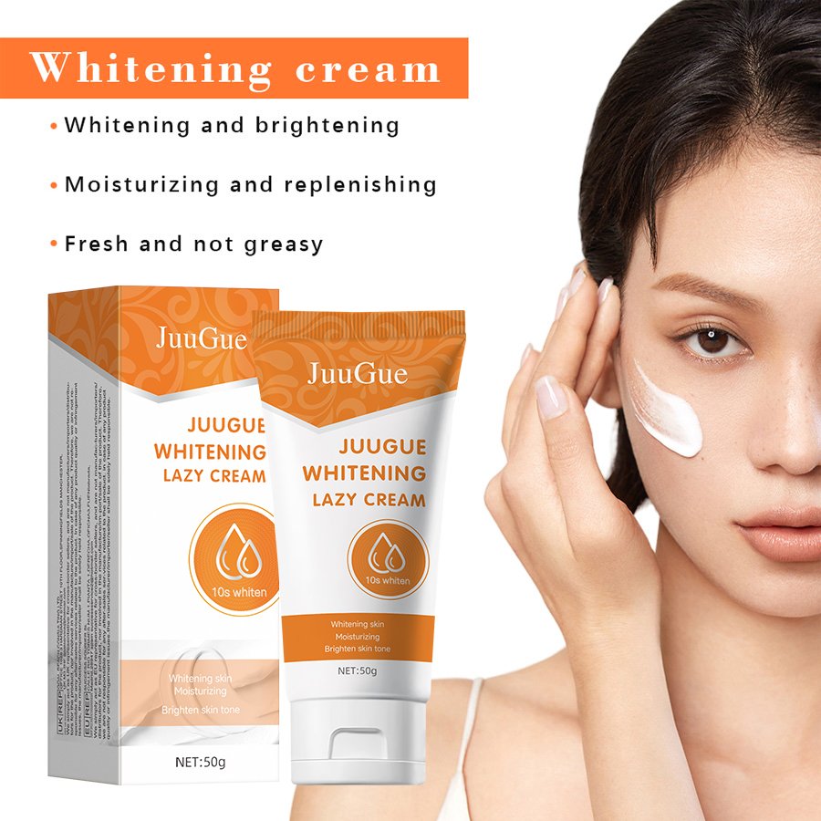 WHITENING LAZY CREAM 50g Lightening Brightening Skin Tone Moisturizing Refreshing Makeup Non-greasy Whitening Face Cream