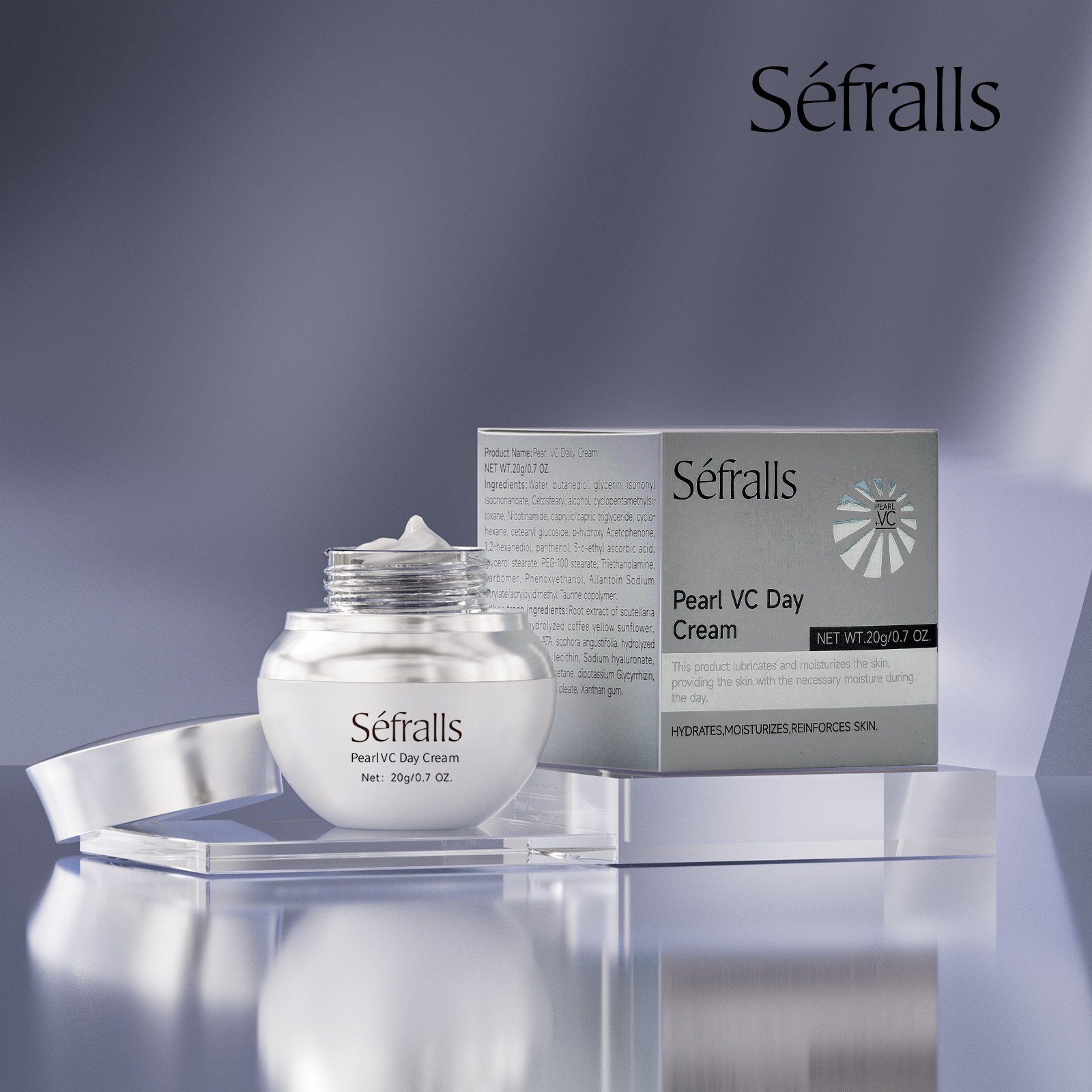 OEM Custom Pearl VC Day Cream Skin Softening Smoothing Moisturizing Tightening VC Face Cream Nourishing Skin Care