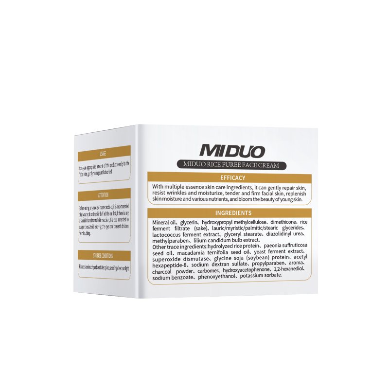 OEM Factory 50G Top Selling Moisturizing Rice Anti Age Wrinkle Organic Vitamin C Natural Organic The Cream Face Cream