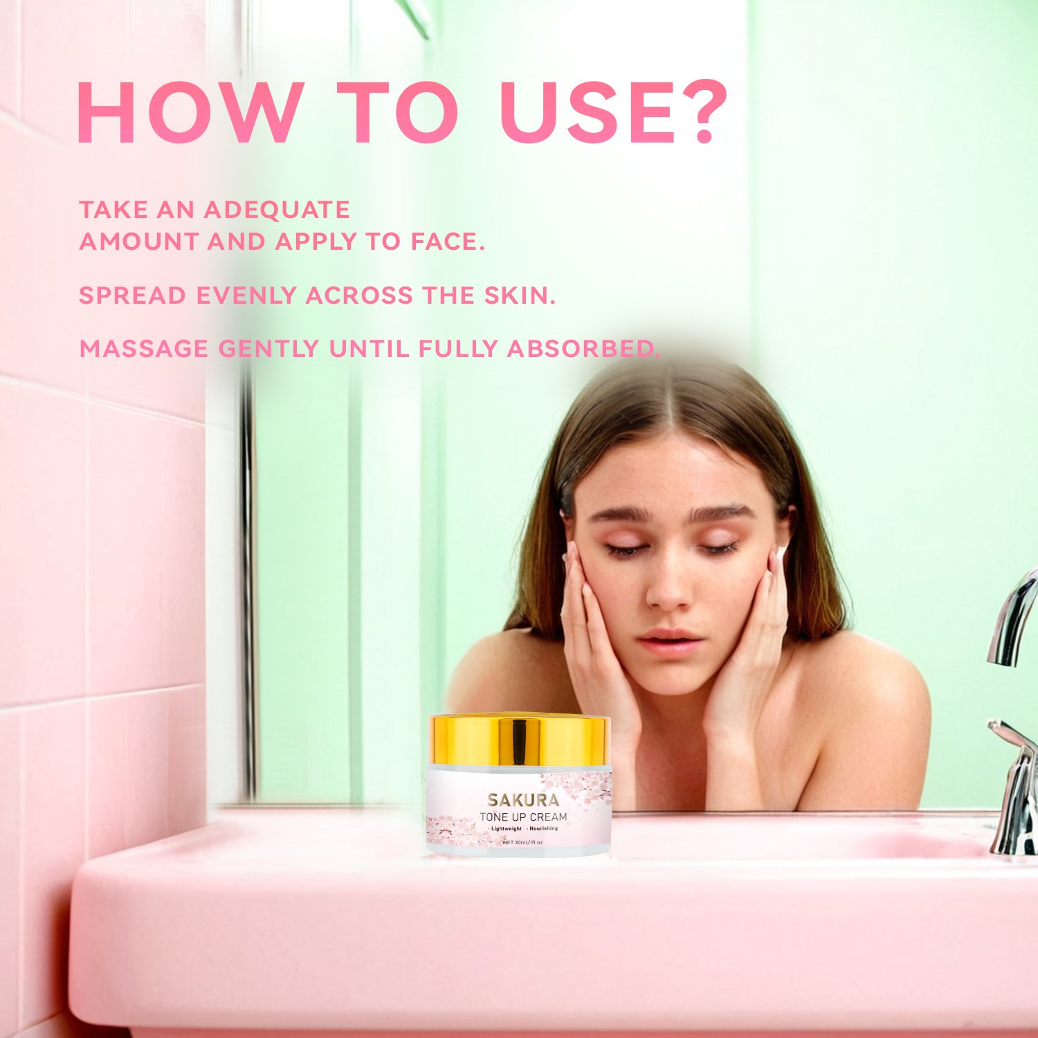 Private Label Face Cream& Lotion Sakura Tone Up Cream Wholesale Best Face Skin Whitening Cream Containers For Face Wash