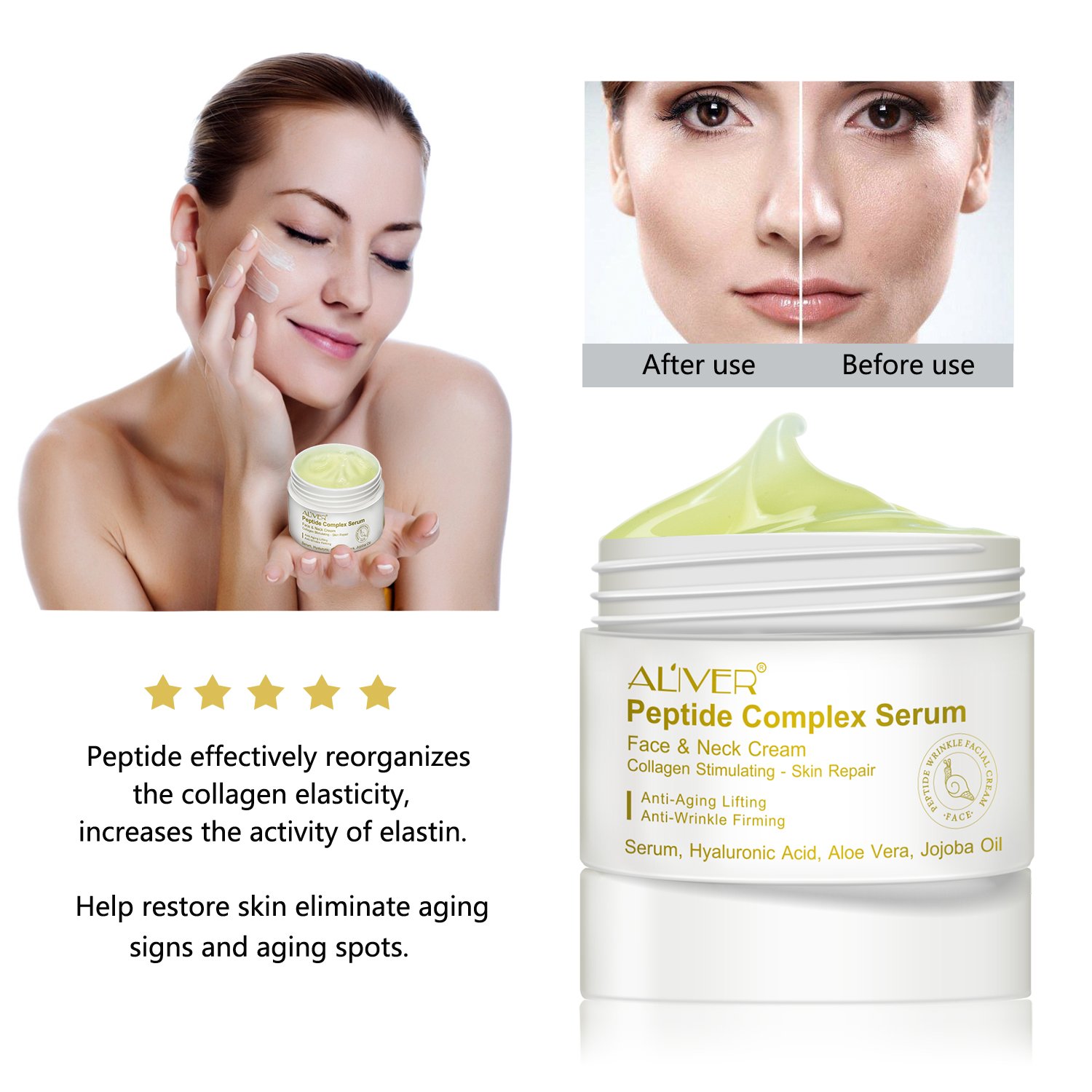 Anti Aging Skin Whitening Tightening Glowing Day Night creme pour le visage Moisturizer Collagen Anti Wrinkle Face Cream