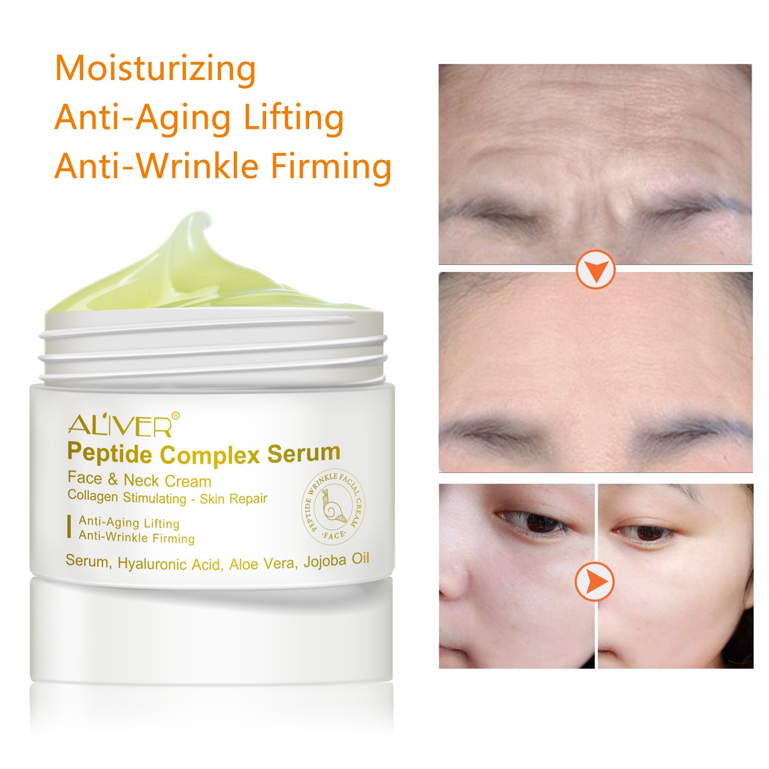 Anti Aging Skin Whitening Tightening Glowing Day Night creme pour le visage Moisturizer Collagen Anti Wrinkle Face Cream