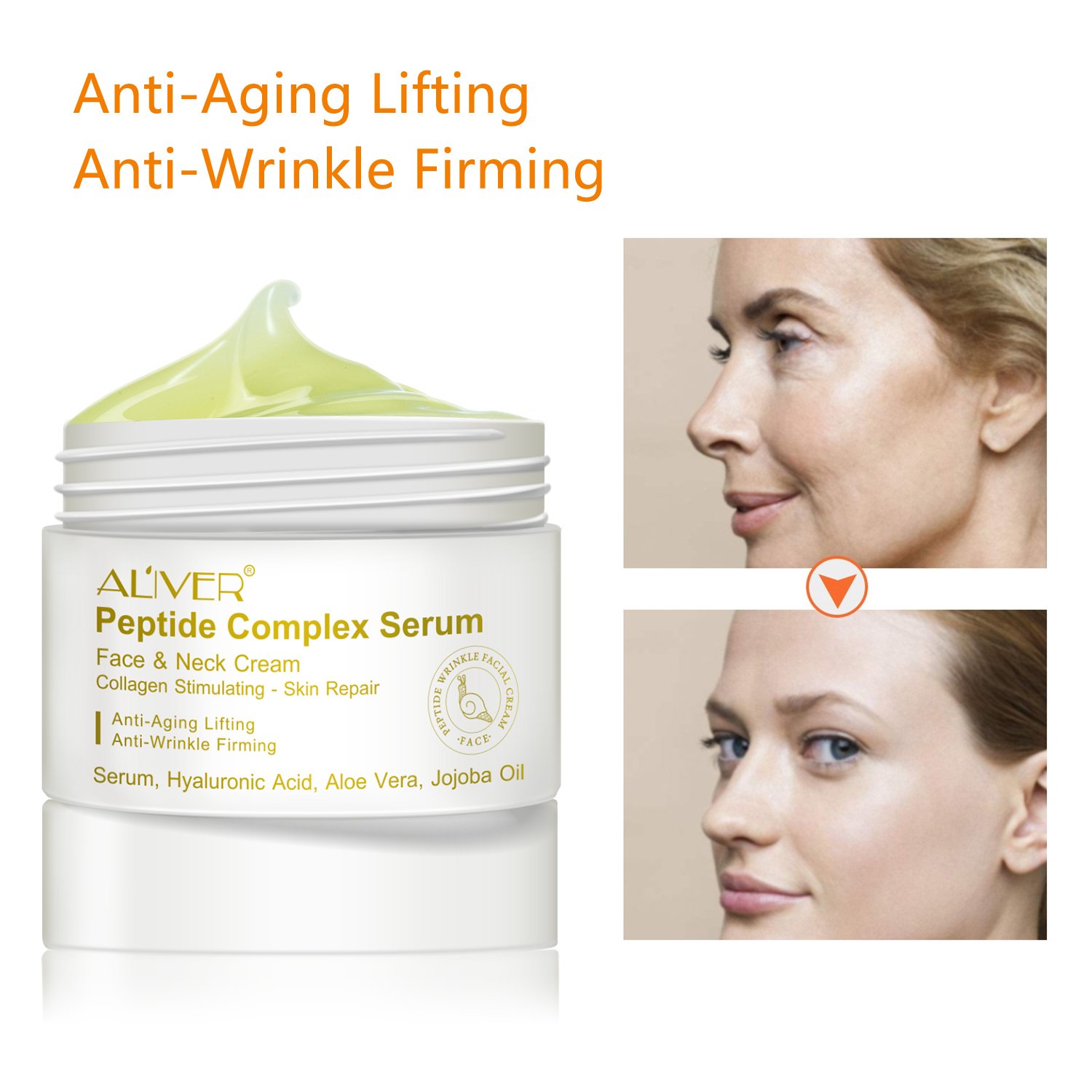 Anti Aging Skin Whitening Tightening Glowing Day Night creme pour le visage Moisturizer Collagen Anti Wrinkle Face Cream