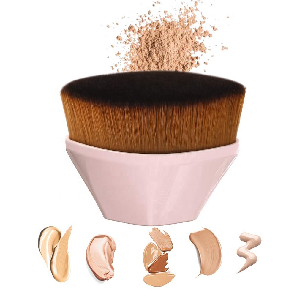 55# Liquid Powder Foundation Makeup Brush Blending Liquid Cream Flat Head Face Cosmetic Powder Brush with Case