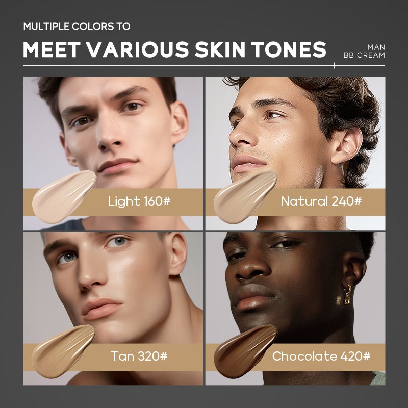 Skin Care Face Liquid Foundation Moisturizing Tone-up Cream Waterproof Concealer Base Makeup BB Cream For Men