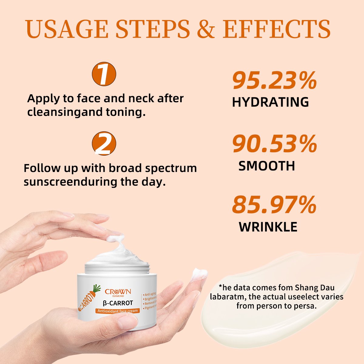 Private Label Vegan Organic Removal Pigment Dark Spot Moisturizing Repairing Anti-Aging Carrot Whitening Face Skin Care Cream