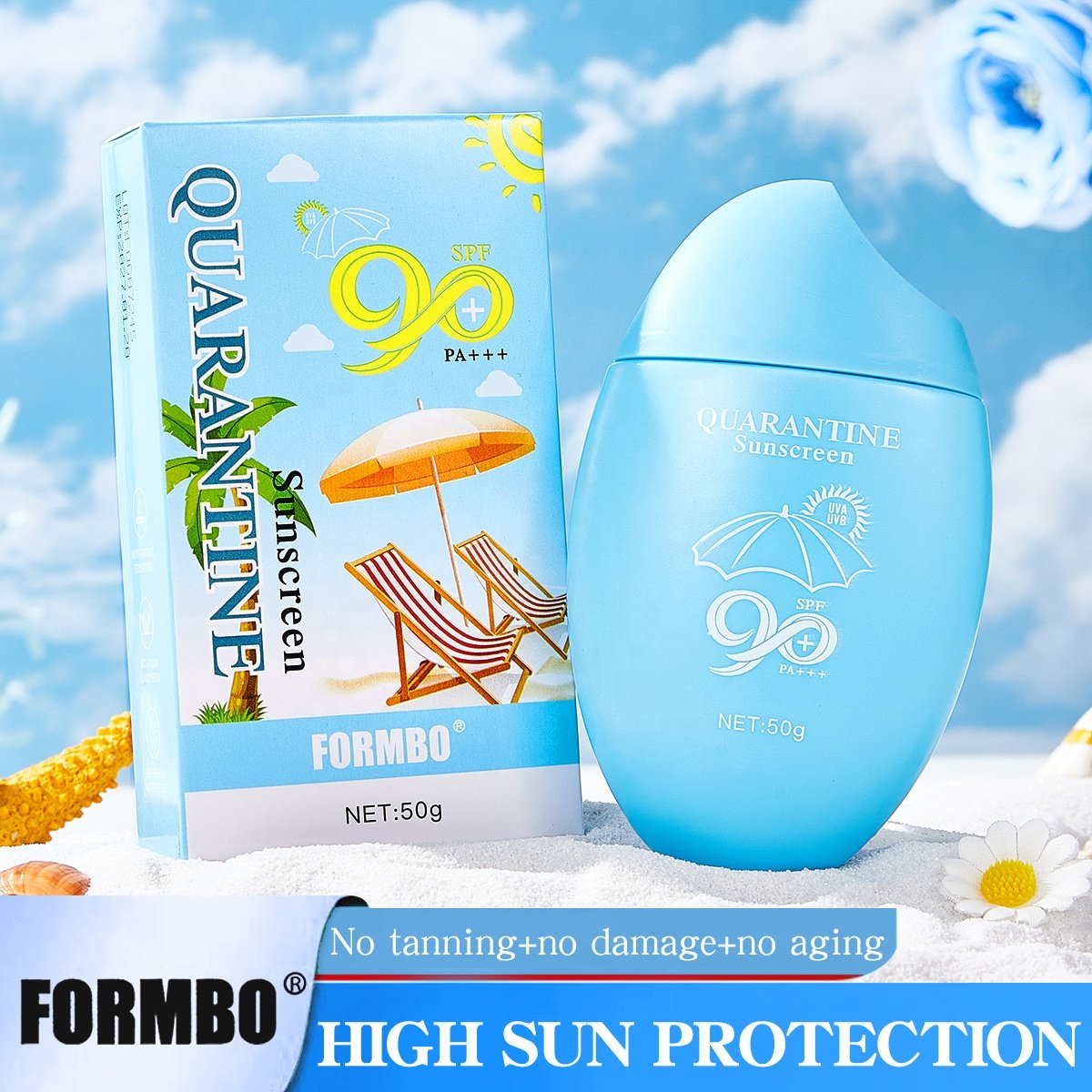 Cross-border Fangbao FORMBO genuine long-lasting facial milk SPF50 UV isolation face cream cosmetic factory trade wholesale.