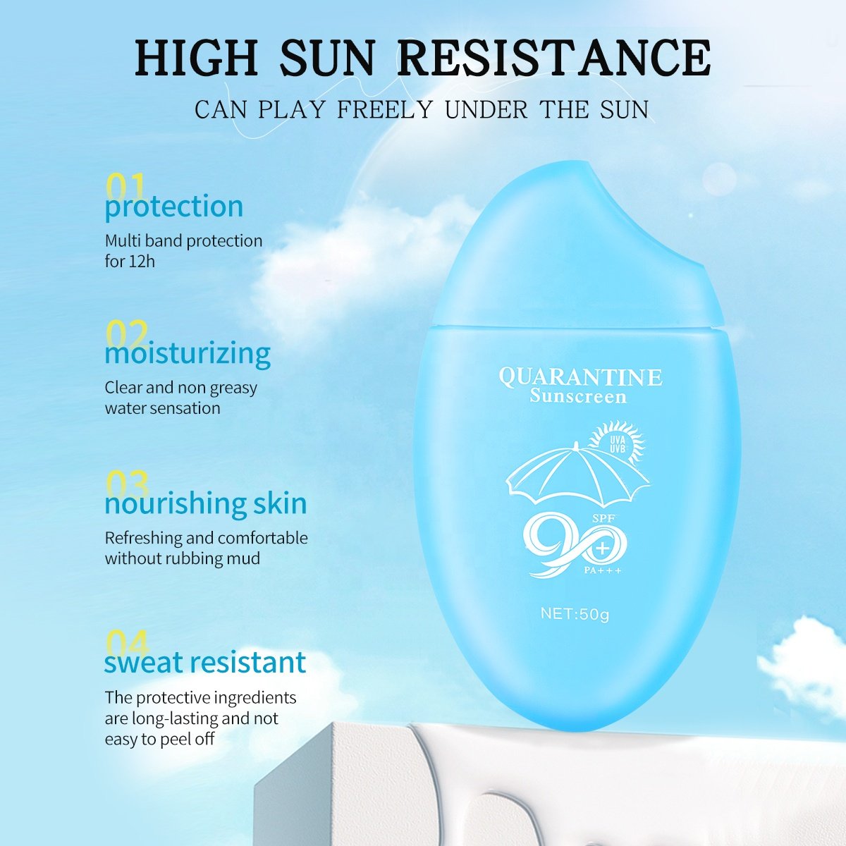 Cross-border Fangbao FORMBO genuine long-lasting facial milk SPF50 UV isolation face cream cosmetic factory trade wholesale.