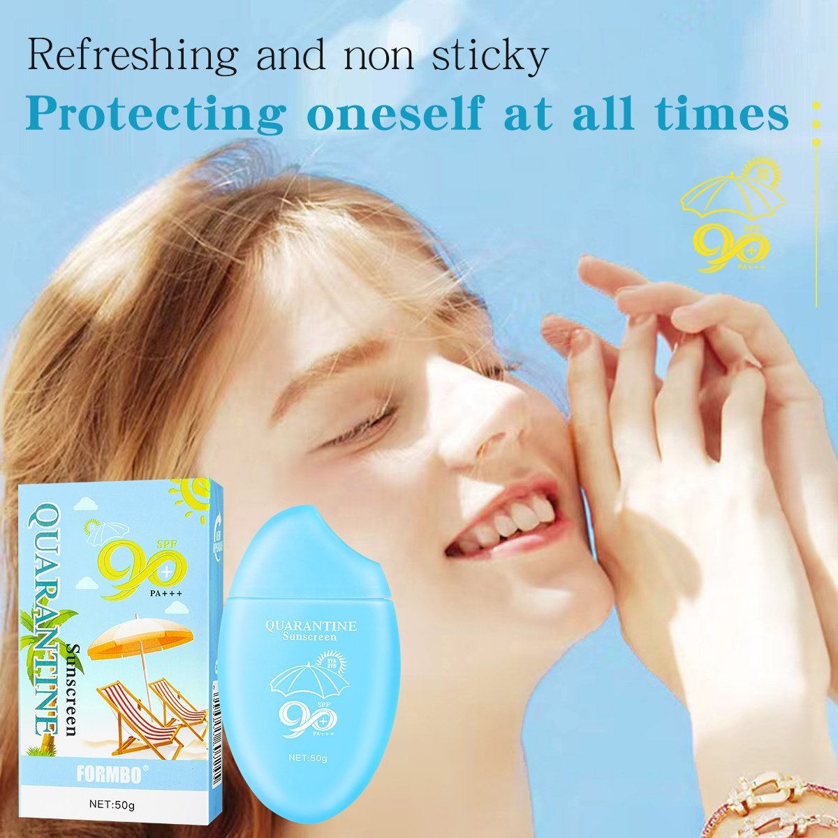 Cross-border Fangbao FORMBO genuine long-lasting facial milk SPF50 UV isolation face cream cosmetic factory trade wholesale.