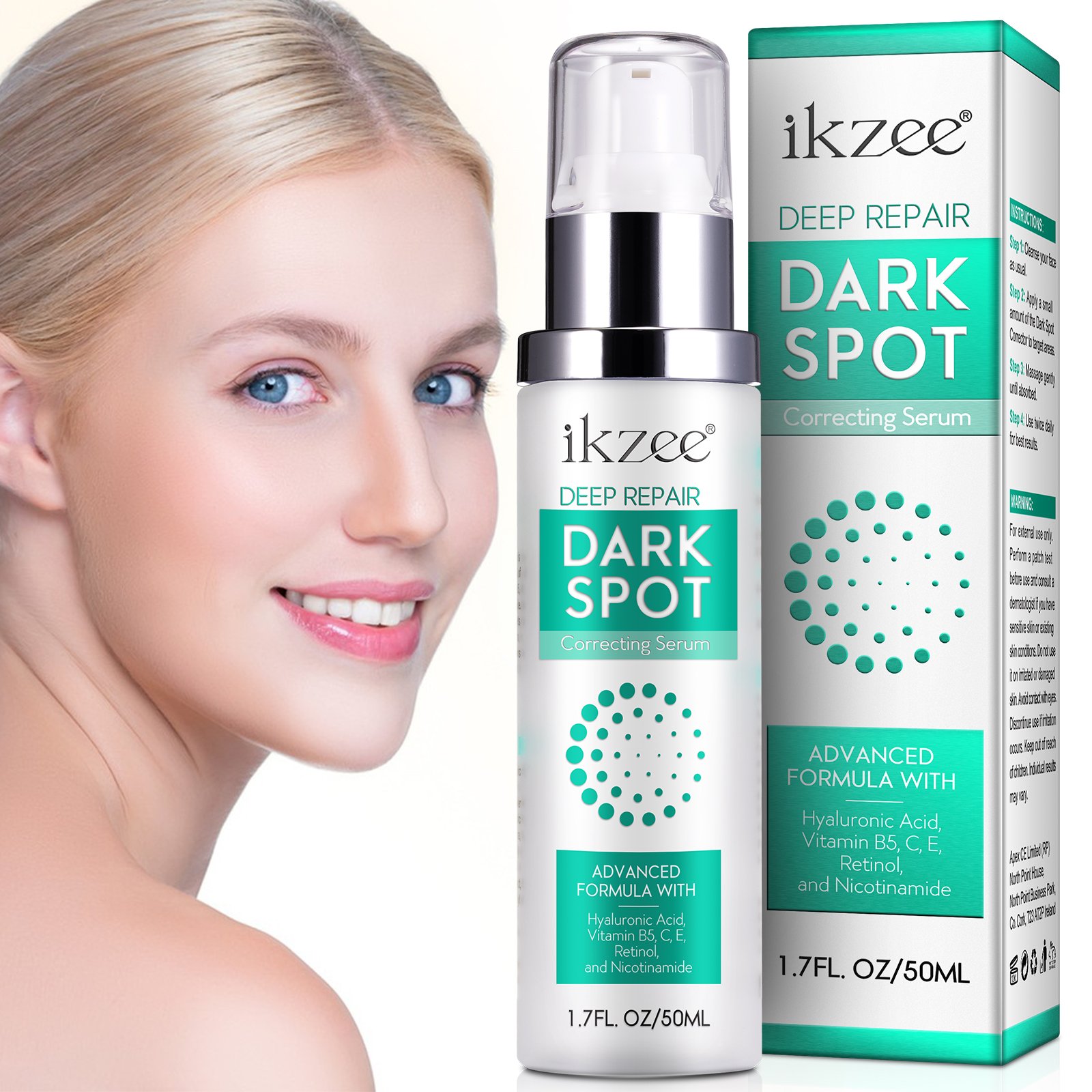 IKZEE 50ml deep repair brightens skin reduces wrinkles tightens skin dark spot corrector remover face cream