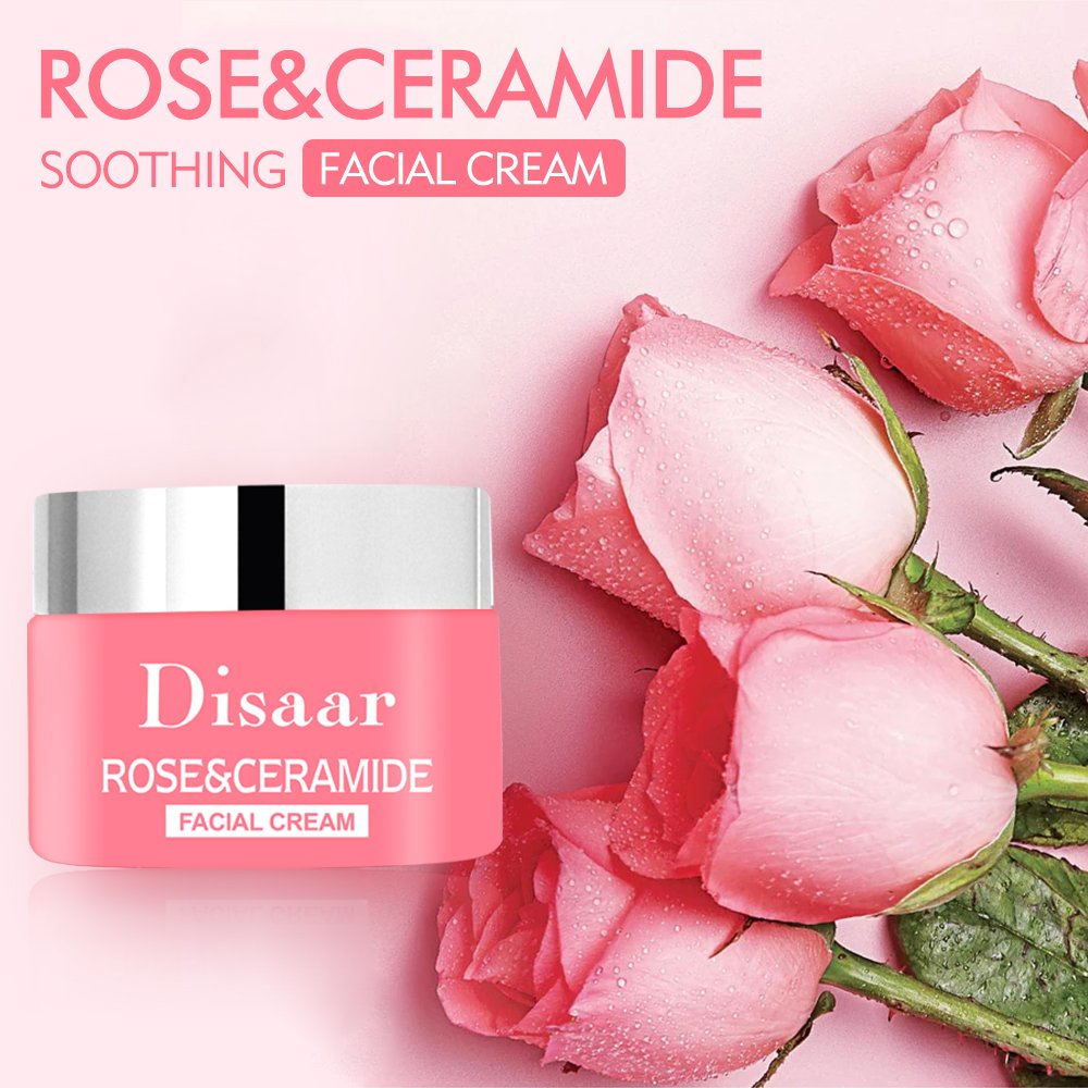 Oem Face Cream Rose & Ceramide Facial Cream With Vitamin E Skin Nourishing Moisturizing Face Repair Cream Skin Care Products