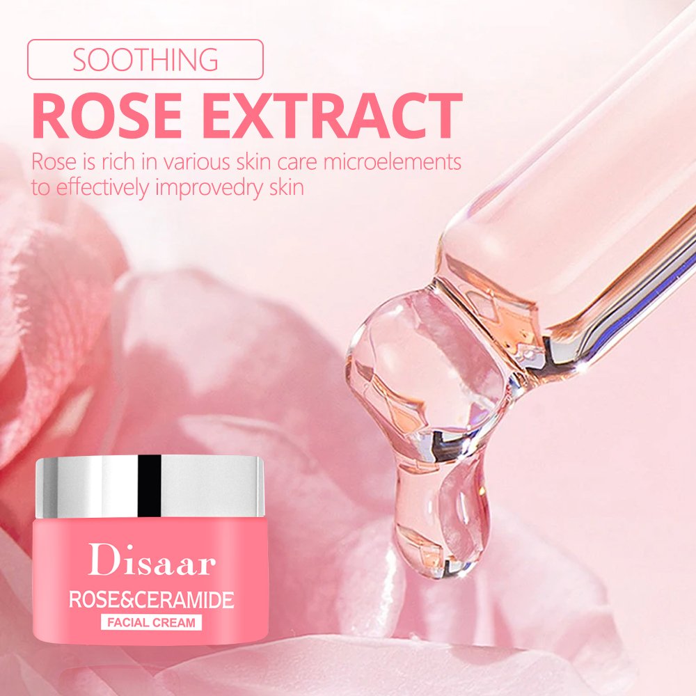Oem Face Cream Rose & Ceramide Facial Cream With Vitamin E Skin Nourishing Moisturizing Face Repair Cream Skin Care Products