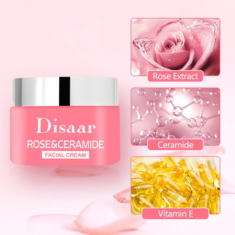 Oem Face Cream Rose & Ceramide Facial Cream With Vitamin E Skin Nourishing Moisturizing Face Repair Cream Skin Care Products