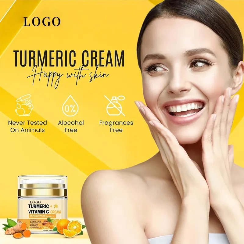 Face Cream Organic Skincare Collagen Vegan Day Night Lightening Whitening Korean Vitamin C Cream For Face