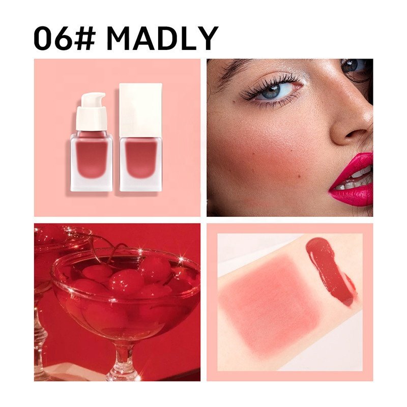 SENKA OEM Custom LOGO Professional Smooth Blush Individual 6 Colors Cream Blush Makeup liquid Blush