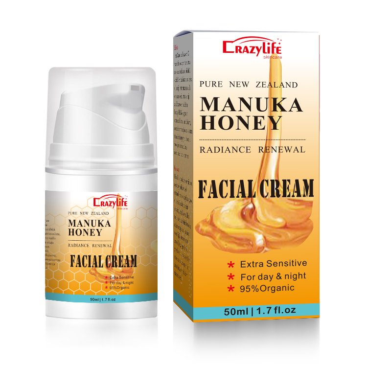 Crazylife Pure Natural Honey Face Cream Whitening Face Care Moisturizing Anti-Aging Firming Skin Care Cosmetics 50ml