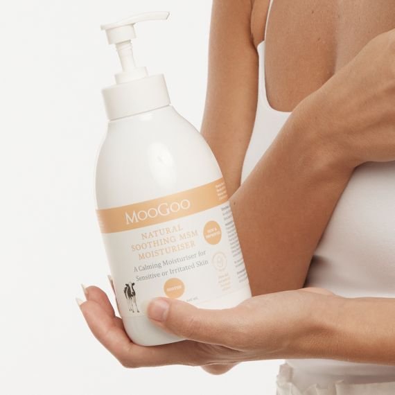 MooGoo Natural Soothing MSM 500g Moisturiser Face Cream & Lotion for sensitive skin for all ages
