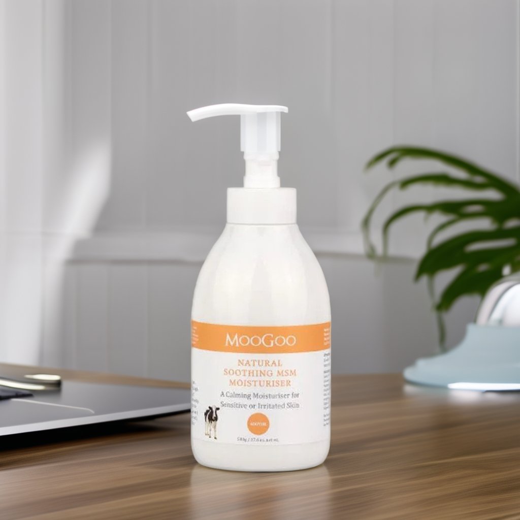MooGoo Natural Soothing MSM 500g Moisturiser Face Cream & Lotion for sensitive skin for all ages