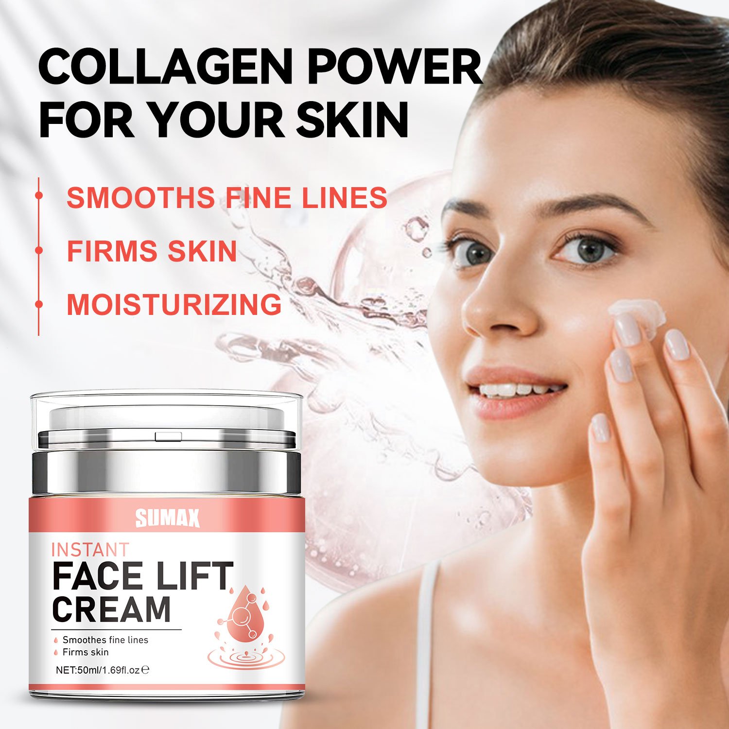 SUMAX Face Lift firming Cream smooths wrinkles, tightens skin, moisturizes and moisturizes the face and neck. 1.7 ounces
