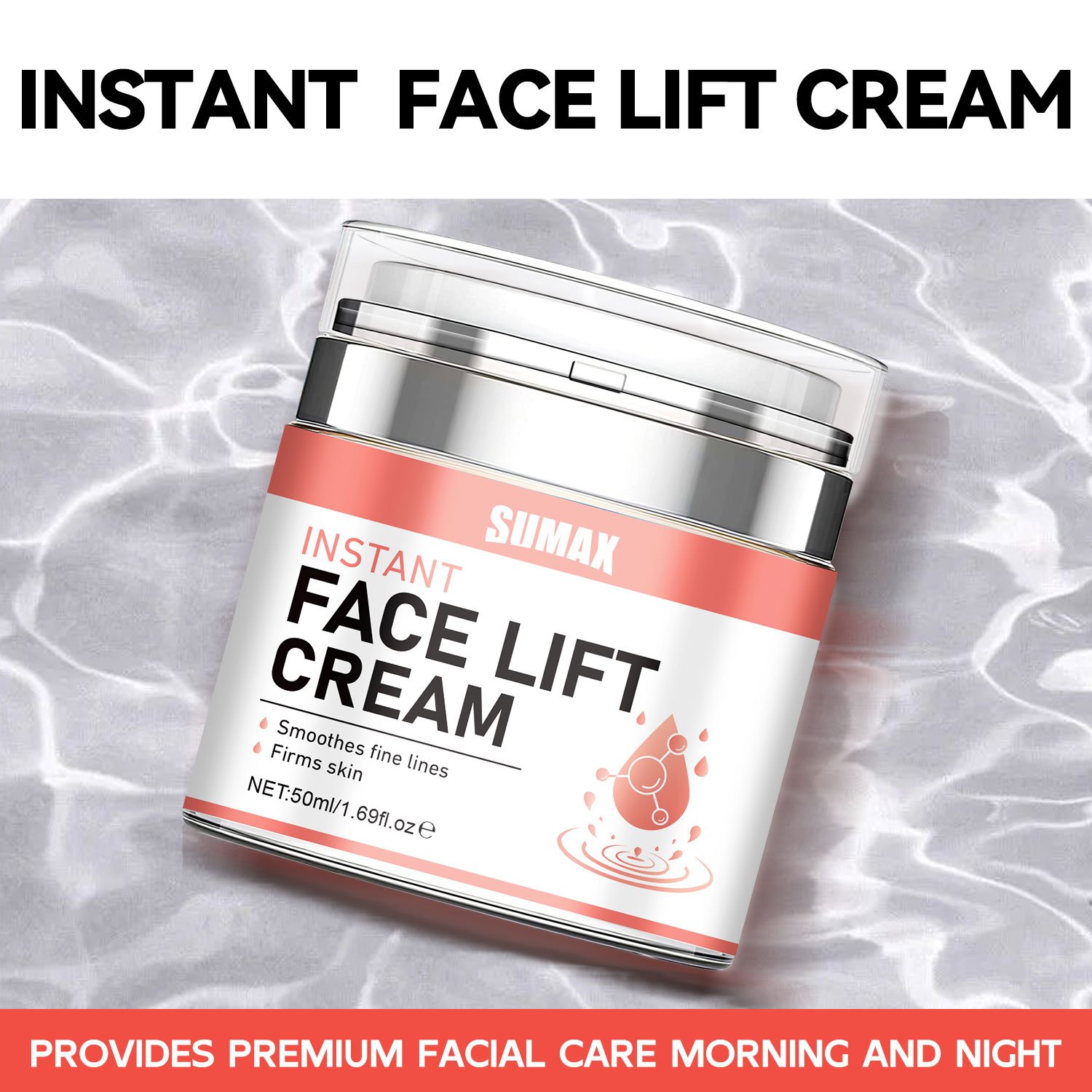 SUMAX Face Lift firming Cream smooths wrinkles, tightens skin, moisturizes and moisturizes the face and neck. 1.7 ounces