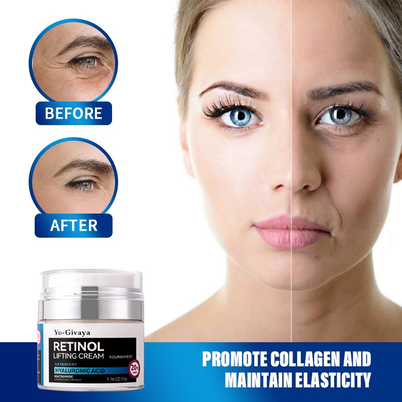 Retinol & Collagen Moisturizer Face Cream - Day & Night Anti-Aging Skin Care with Hyaluronic Acid 5% face cream & lotion