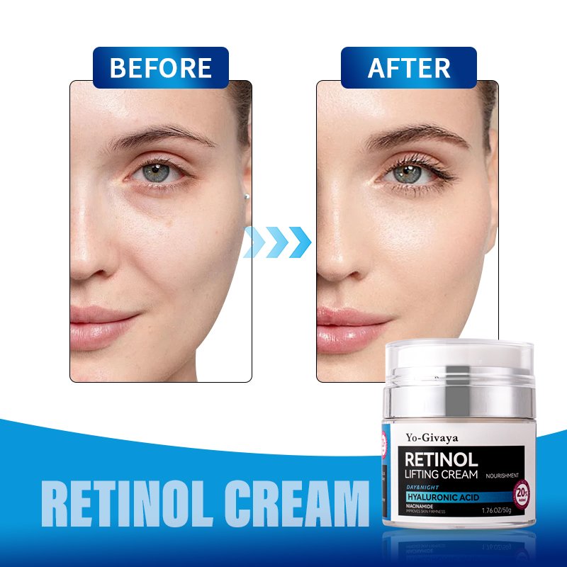 Retinol & Collagen Moisturizer Face Cream - Day & Night Anti-Aging Skin Care with Hyaluronic Acid 5% face cream & lotion