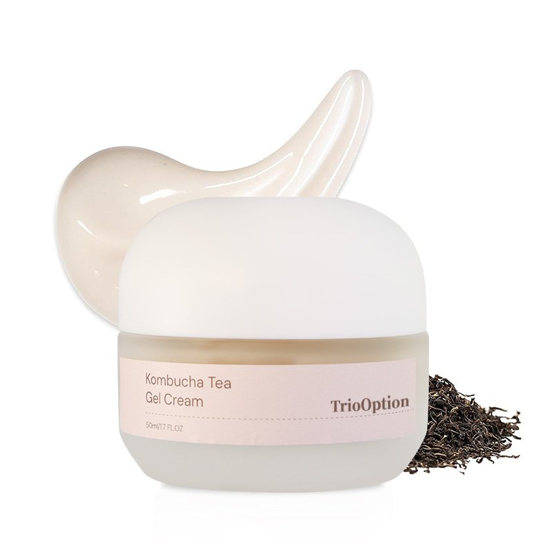 TrioOption Skin Care Vegan Kombucha Tea Gel Cream with Vitamin B Anti Aging Hydrating Kombucha Tea Face Cream