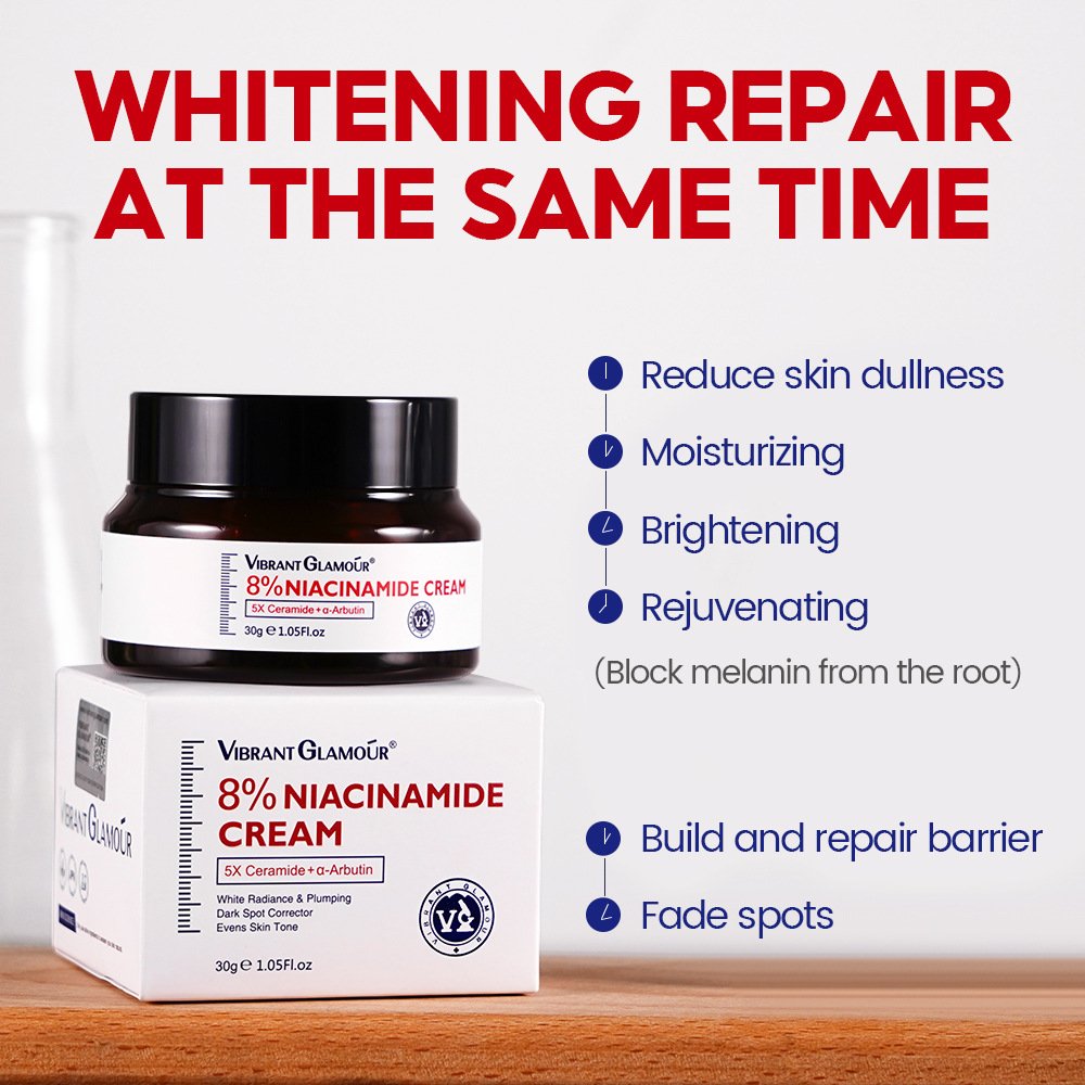 Vibrant Glamour 100g Niacinamide Cream Facial Retinol Cream with Vitamin C Vegan Ingredients Collagen and Acne Treatment