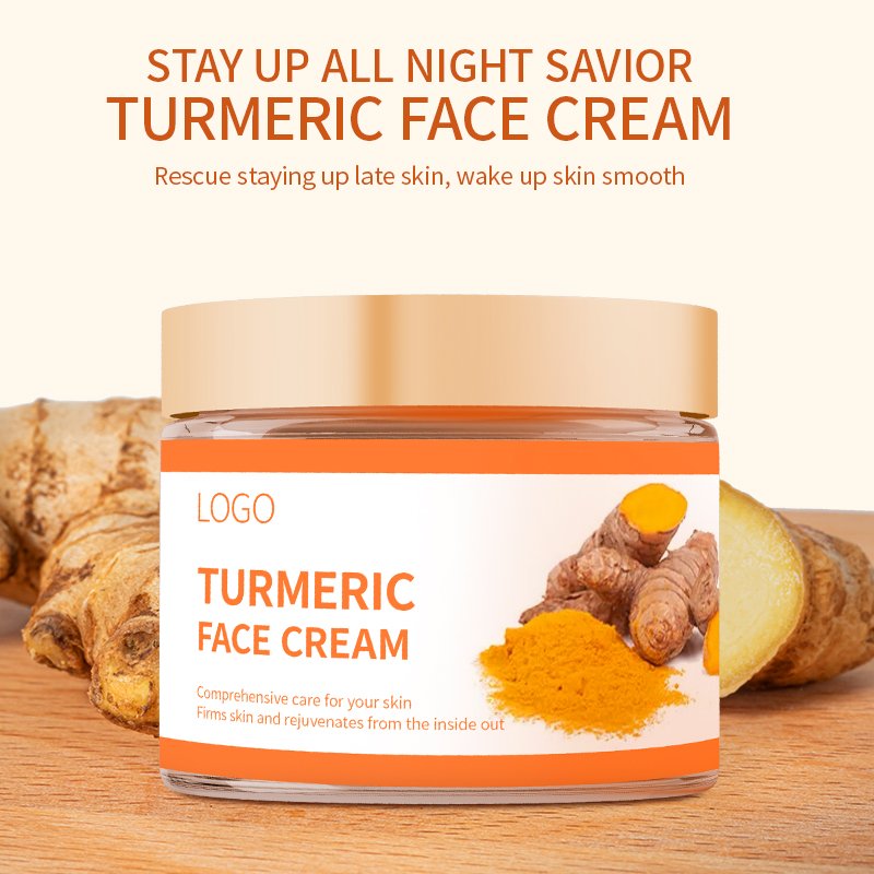 Lock In Water Moisturizing Turmeric Face Cream Dark Spot Removing Skin Whitening Facial Treatment Cream