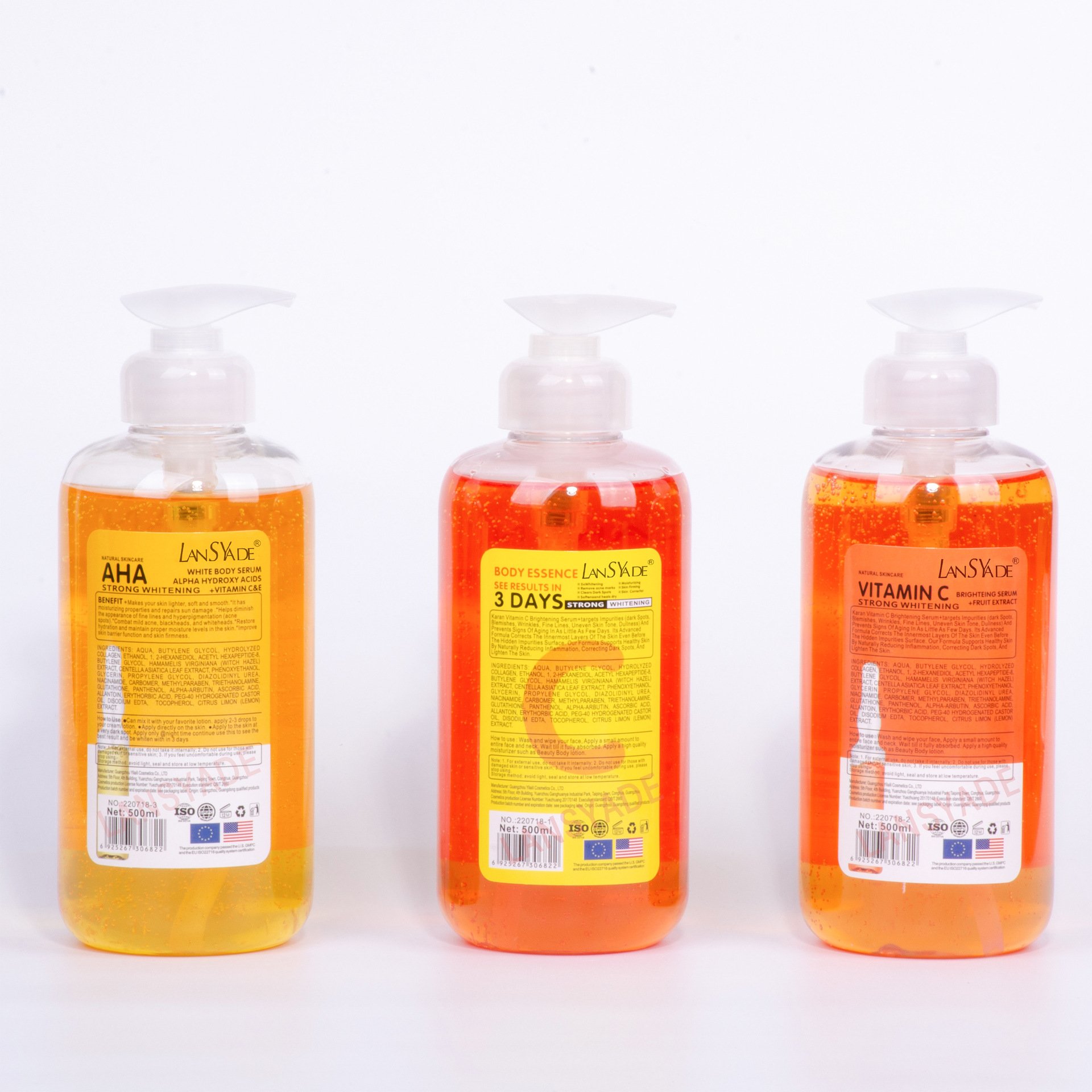 AHA Vitamin C liquid serum stock solution brightening and repairing skin anti-aging blackening serum skin care products