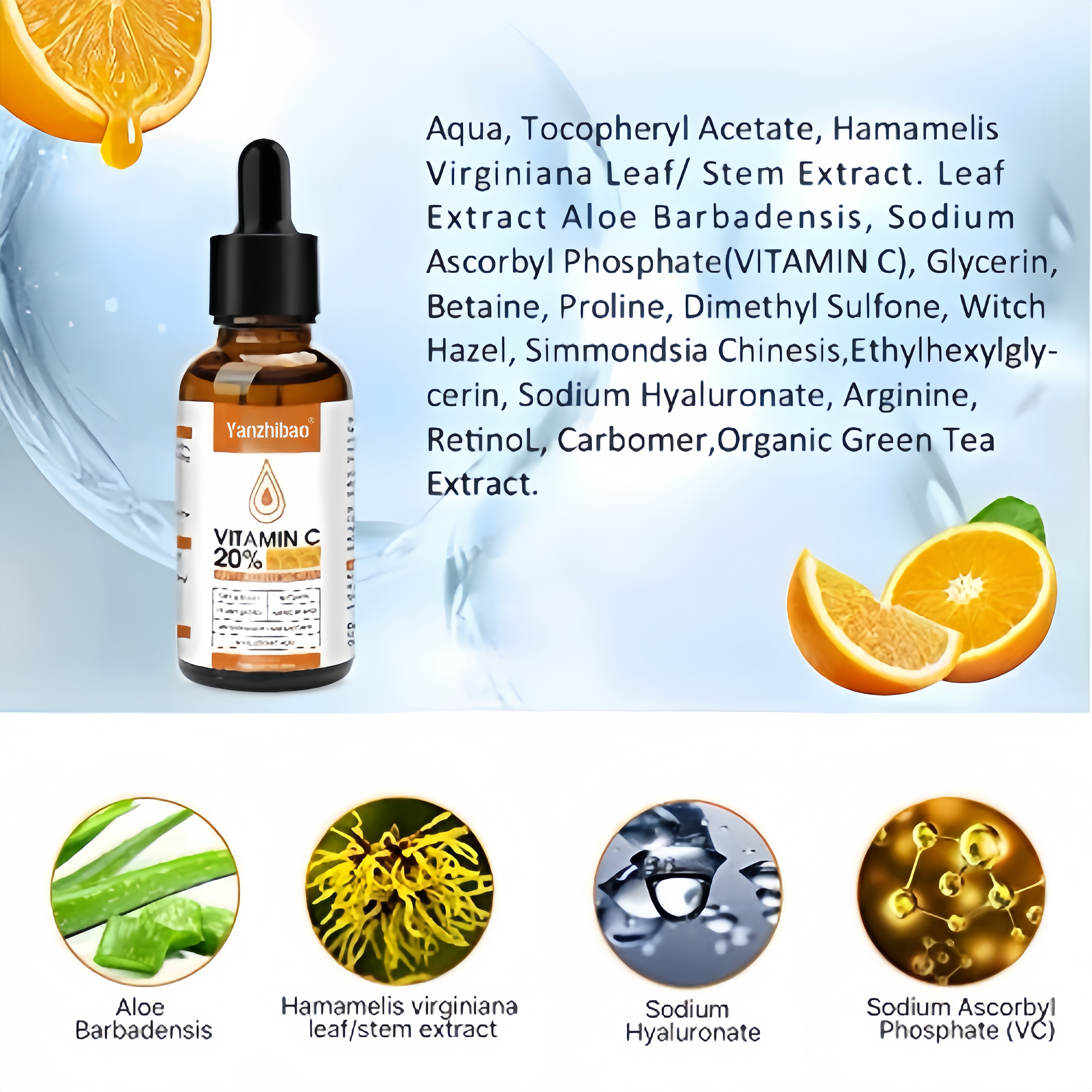 Day-Night Anti-Aging Vitamin C Serum for Face with Amino Acids OEM Supply Skin Collagen & Hydrate Plump Facial Cream