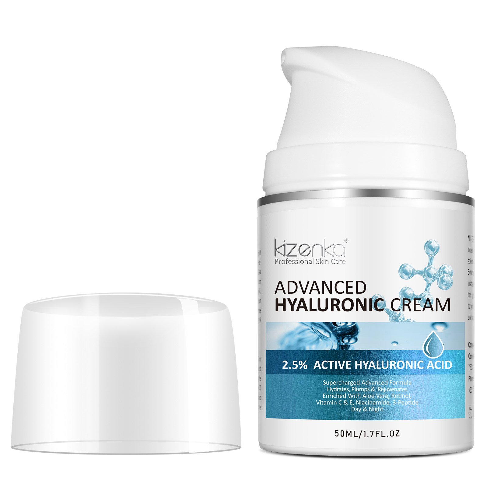 KIZENKA Vitamin E Face Cream Anti Aging Wrinkle Skin Whitening Day Night Hyaluronic Acid Collagen Moisturizing Retinol Cream
