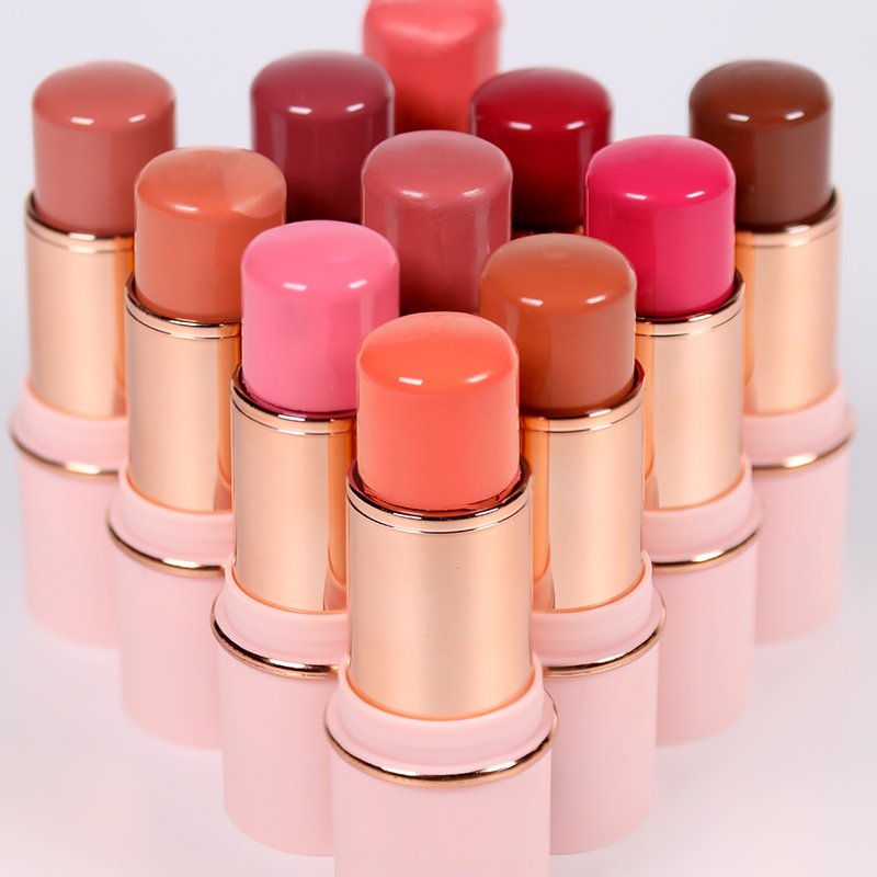 Creative Your Own Logo Organic Pink Blush Face Makeup Waterproof Blusher Palette Vegan Cream Blush Stick