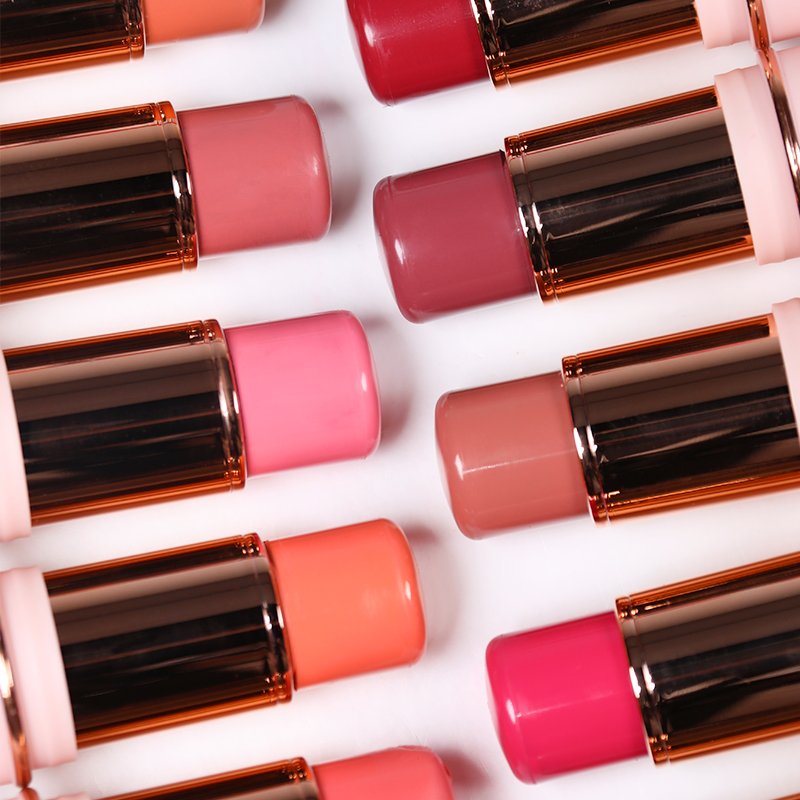 Creative Your Own Logo Organic Pink Blush Face Makeup Waterproof Blusher Palette Vegan Cream Blush Stick