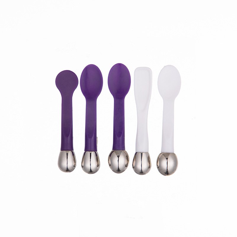 Private label eye massage lotion application stick introduction massage eye cream spoon plastic handle eye cream spatula
