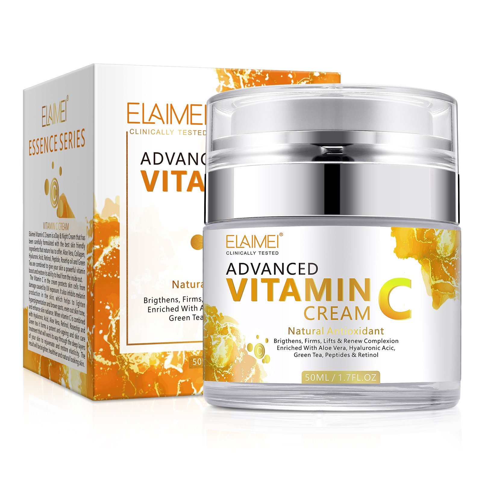 ELAIMEI Wholesale Hot Sale Moisturizing Anti Aging Anti-Wrinkle Whitening Brightening Vitamin C Face Cream for Body
