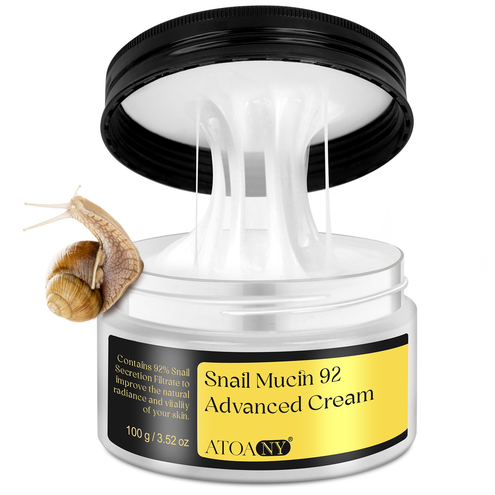 Wholesale 100g Snail Mucin 92% Advanced Cream Private Label Daily Face Care Moisturizer Skin Bleaching Whitening Snail Cream