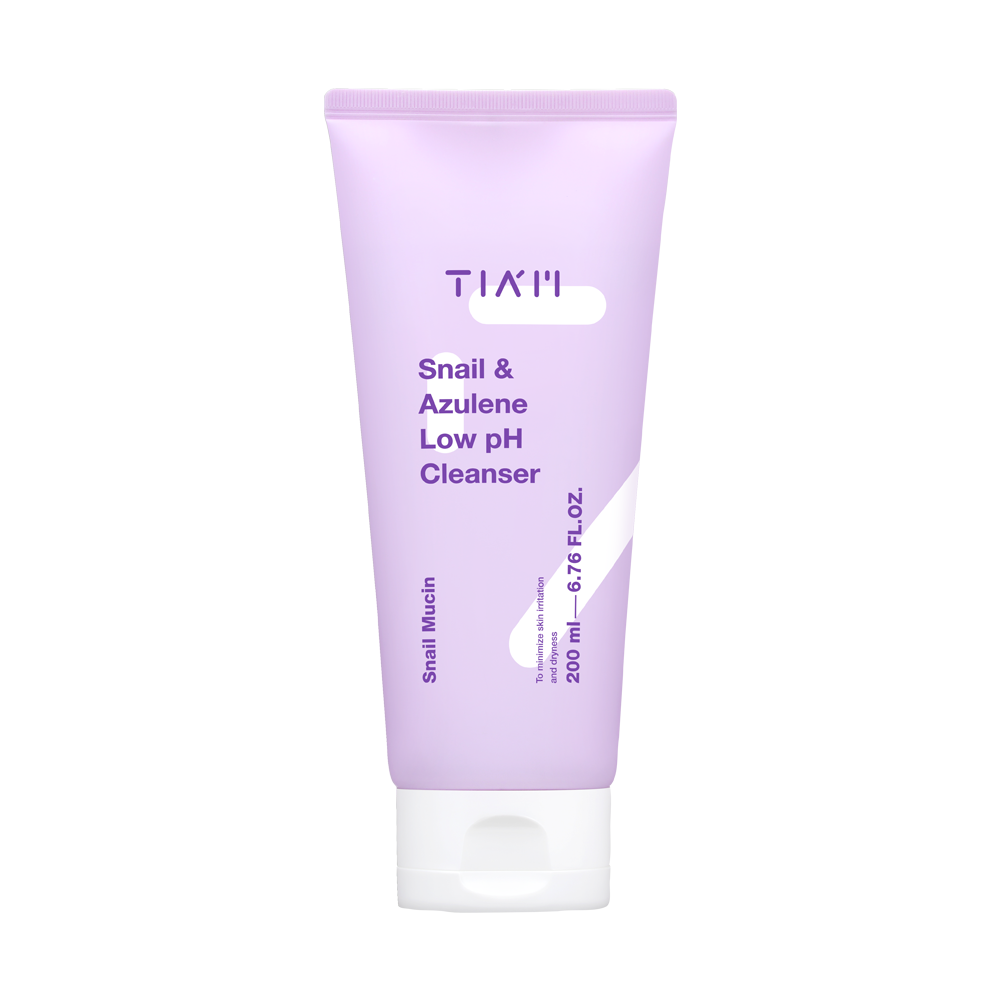 TIAM Snail & Azulene Low pH Cleanser- Made in Korea Calming Comforting pH Balance Relief Cleansing Hydrating Snail Secretion