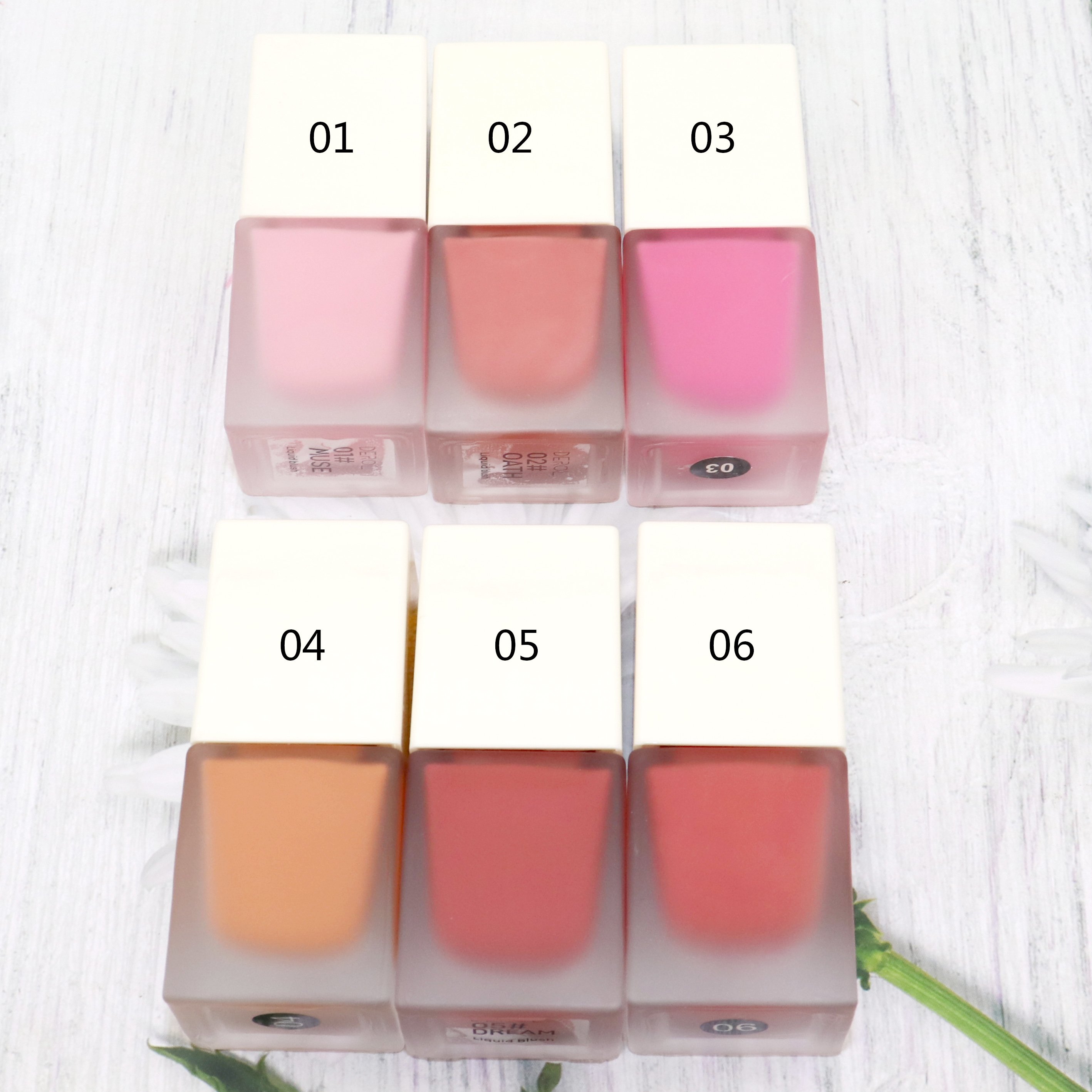 Make Your Brand Vegan Matte Liquid Blush Custom Face Lip Cream Blush Private Label Rose Gold Tint Cruelty Free Liquid Blusher