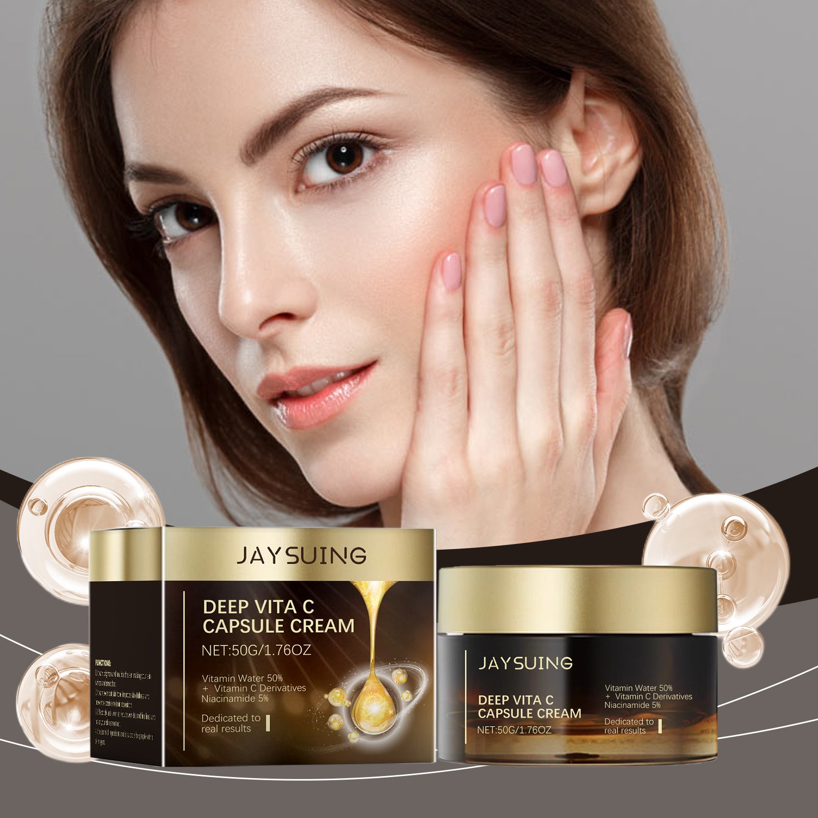 Jaysuing VC Cream Smoothing VC Face Cream Glowing Vitamin C Face Cream