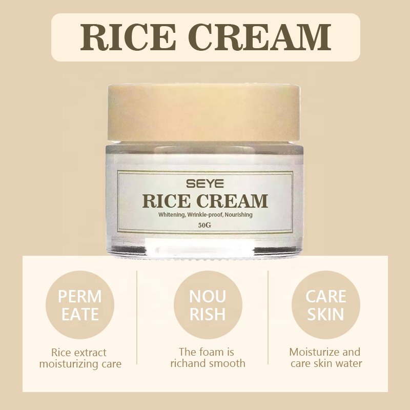 Custom Natural Organic Deep Moisturizing Facial Skin Care Tightening Anti Wrinkle Anti-aging Whitening Rice Face Cream