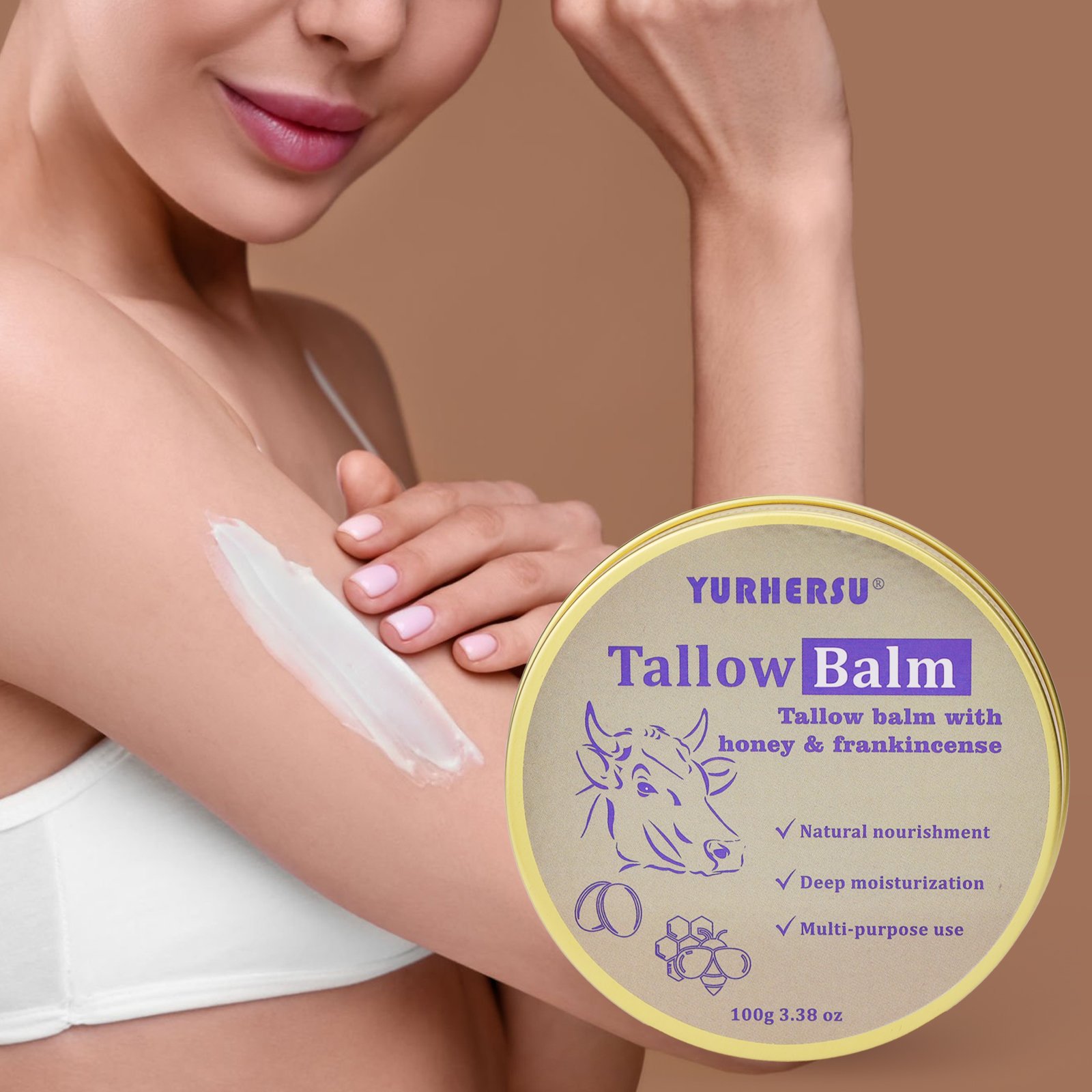 Wholesale Price All-natural Moisturizer Face & Body Balm Raw Wild Honey Blend For Skin Hydration Organic Beef Tallow