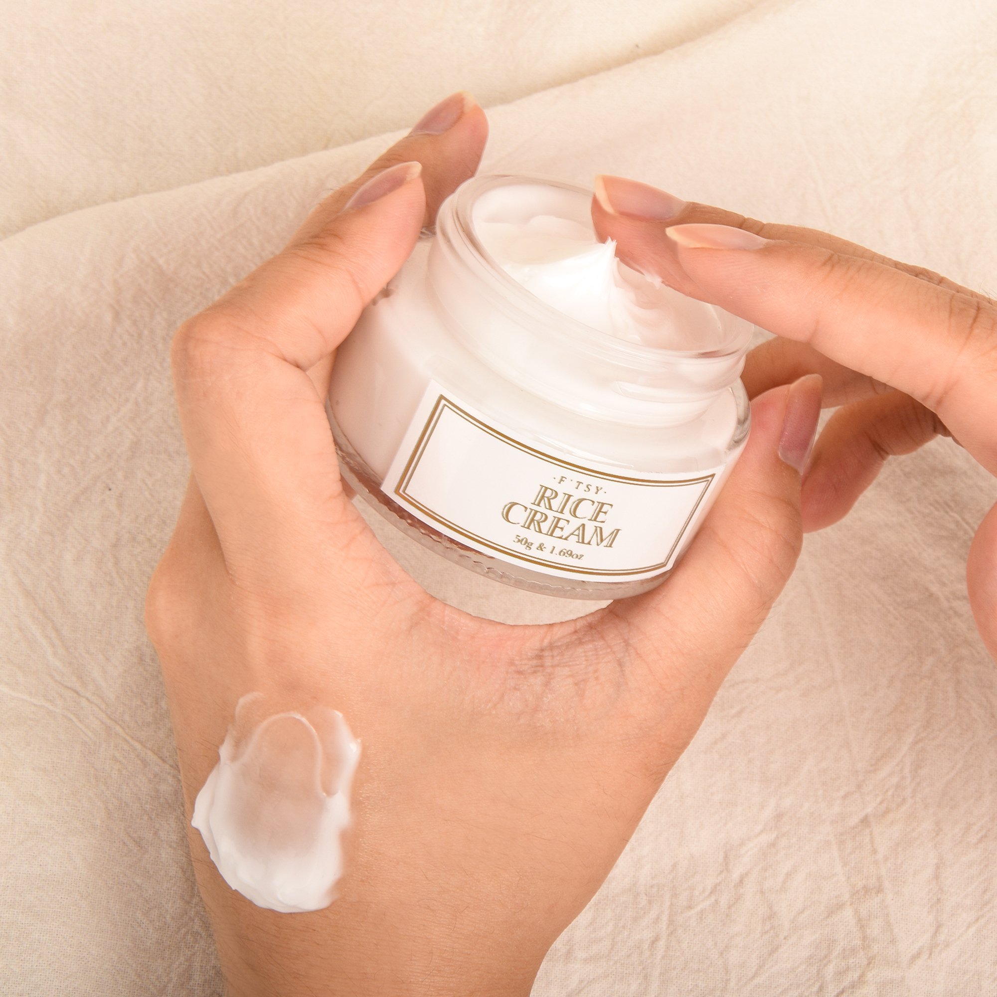 Organic Skin Care Rice Face Cream Nourishes Deeply Whitening Soothing Moisturizing Day Night Face Cream