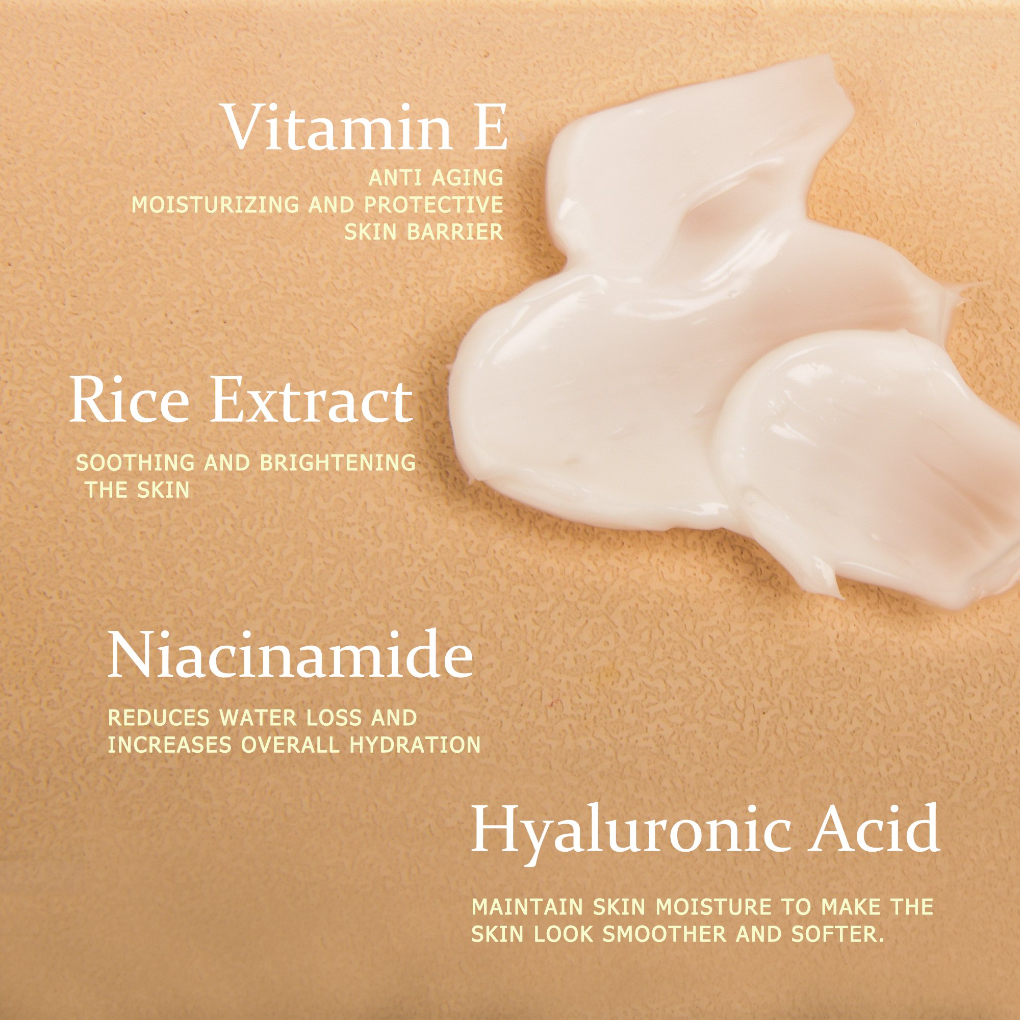 Organic Skin Care Rice Face Cream Nourishes Deeply Whitening Soothing Moisturizing Day Night Face Cream
