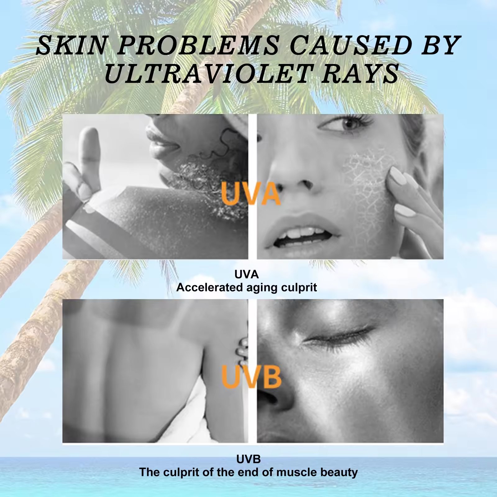 Hyaluronic acid sunscreen face cream Whitening and Sunscreen SPF 50+ UV camera sunscreen gel